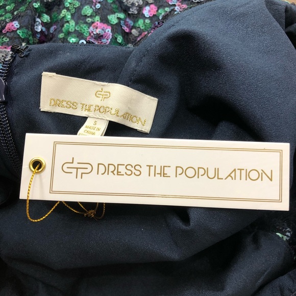 Dress The Population Laine Sequin Lace Gown Violet - Picture 7 of 8